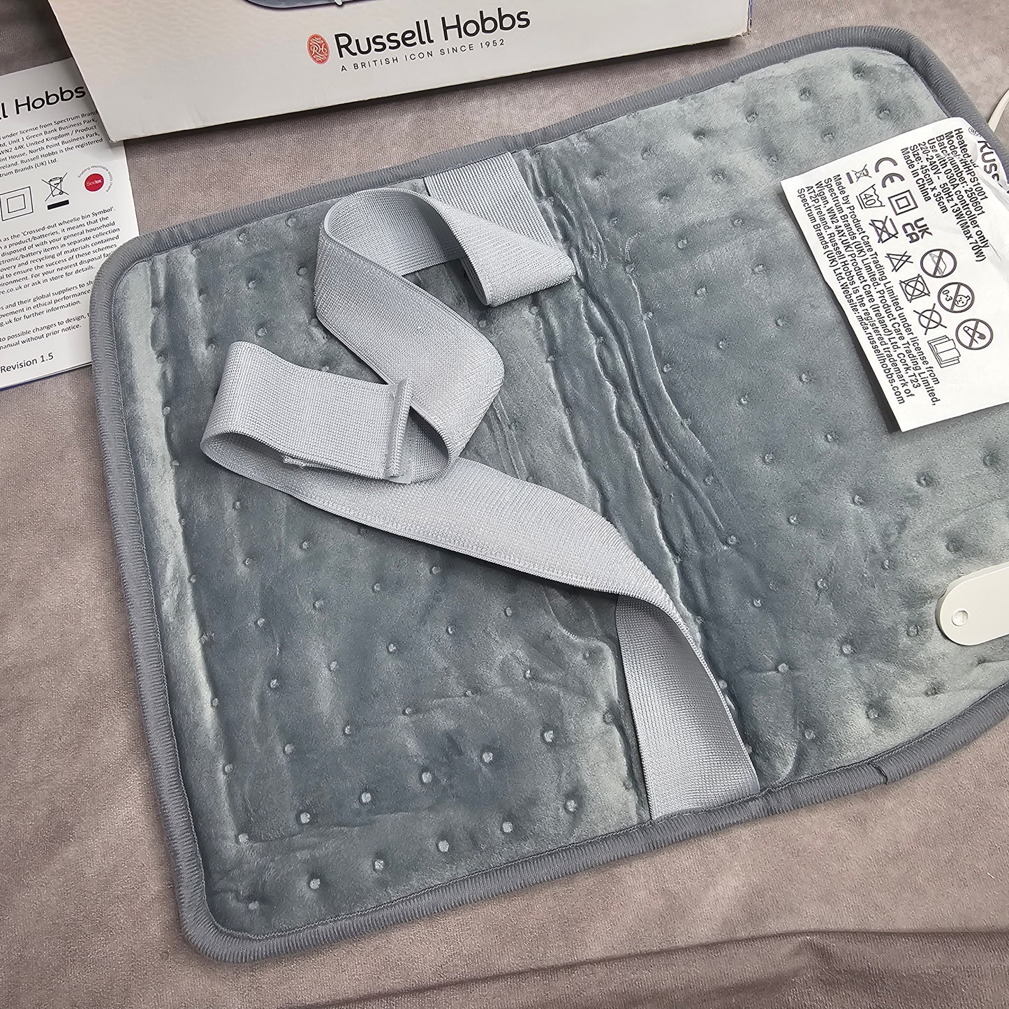 Russell Hobbs Heated Pad RHHPS1001 Microfleece - Grey
