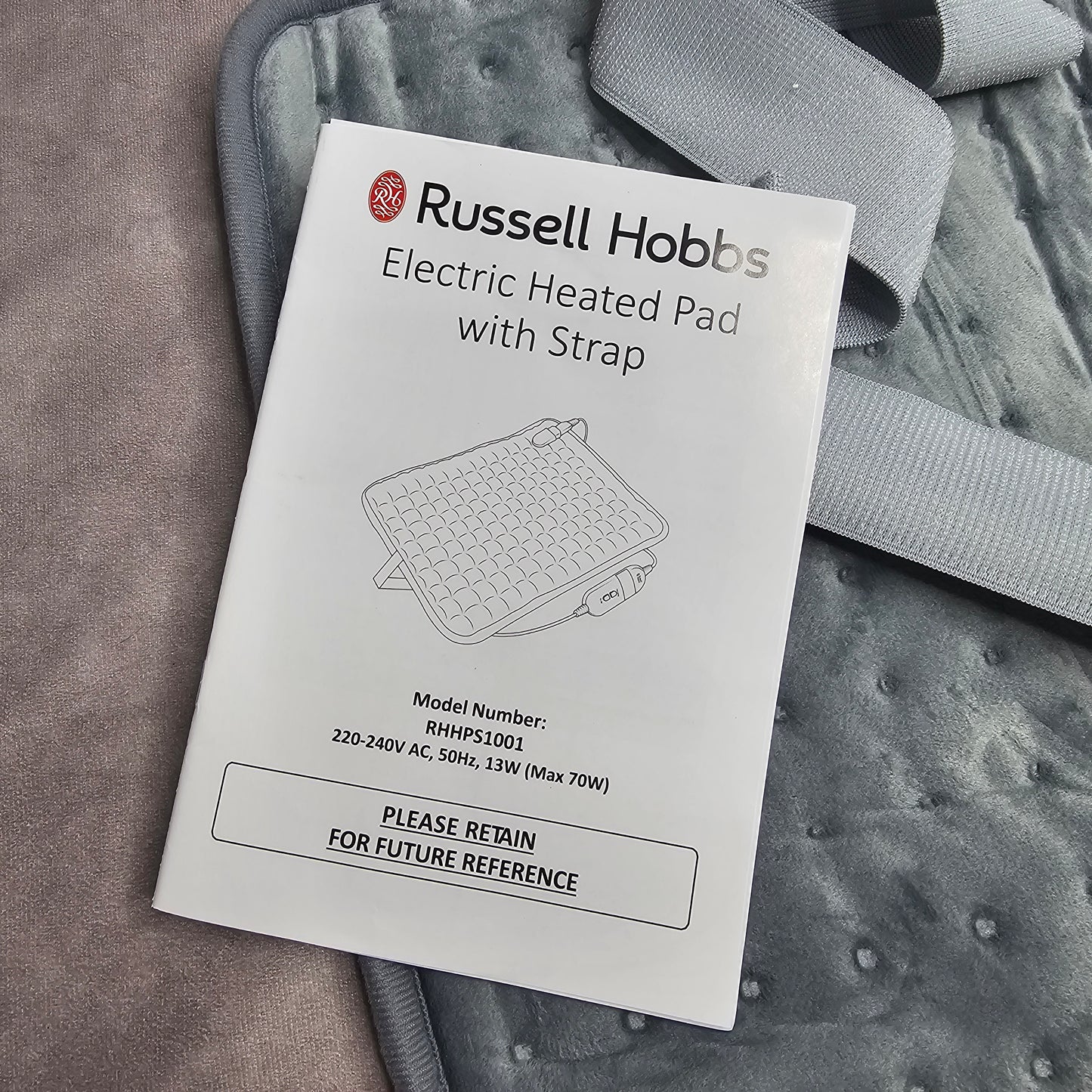 Russell Hobbs Heated Pad RHHPS1001 Microfleece - Grey
