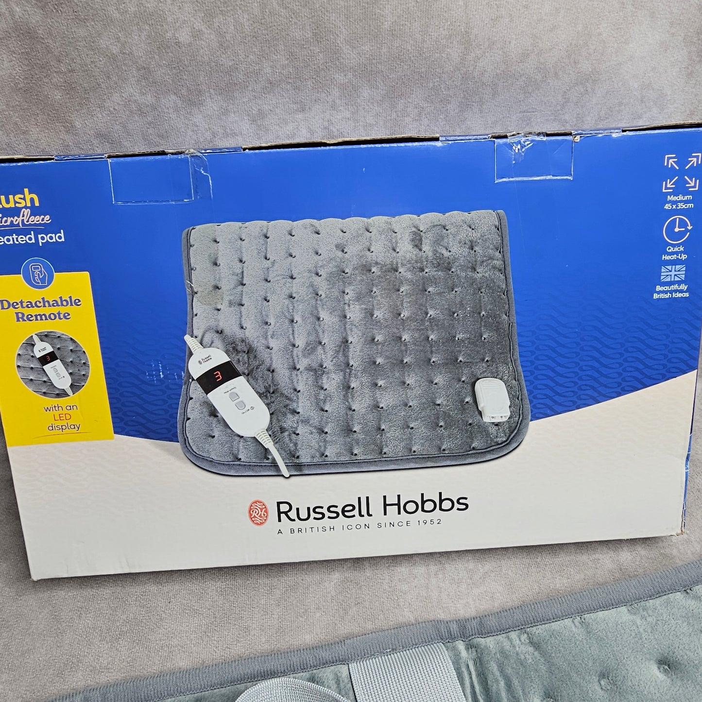 Russell Hobbs Heated Pad RHHPS1001 Microfleece - Grey