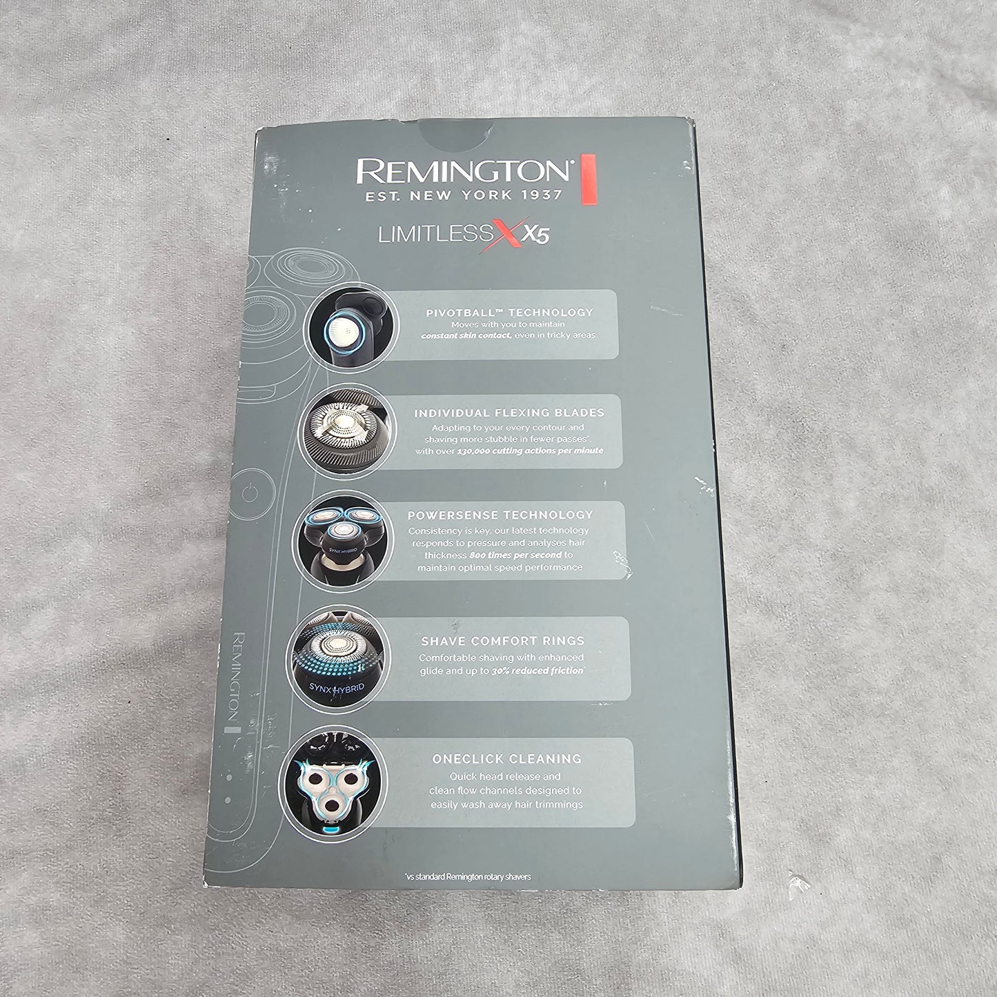 Remington Limitless X5 Rotary Shaver – Black