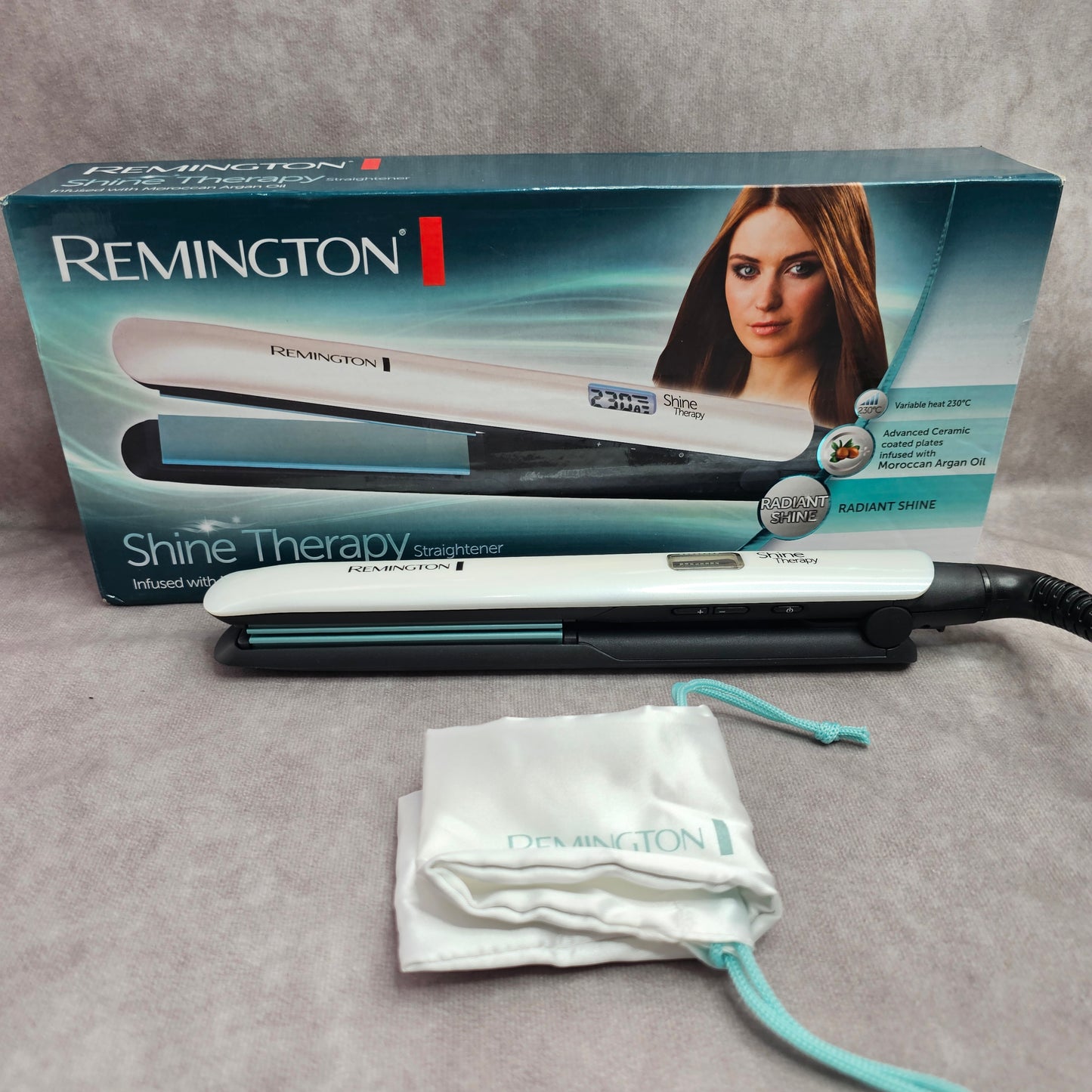 Remington Shine Therapy Hair Straightener S8500 – White