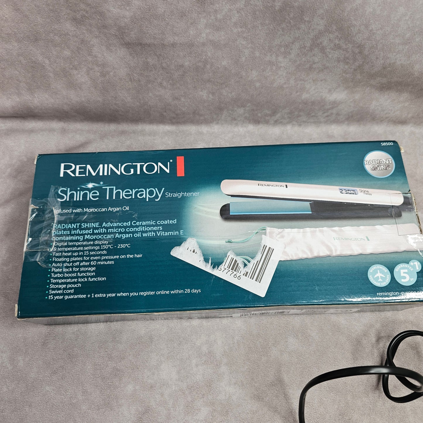 Remington Shine Therapy Hair Straightener S8500 – White
