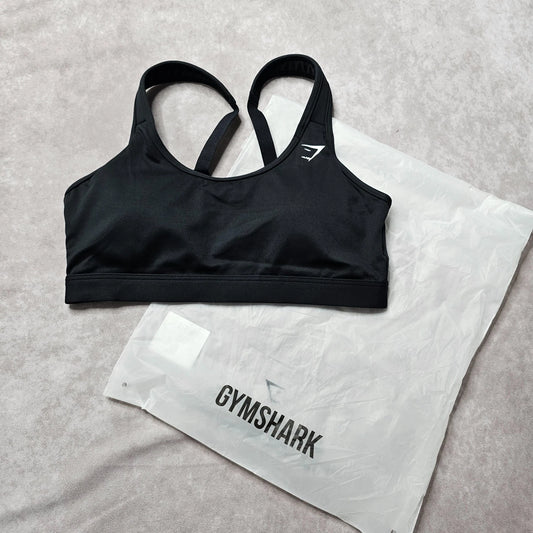 Gymshark Women’s Scoop Neck Sports Bra – Black Size S